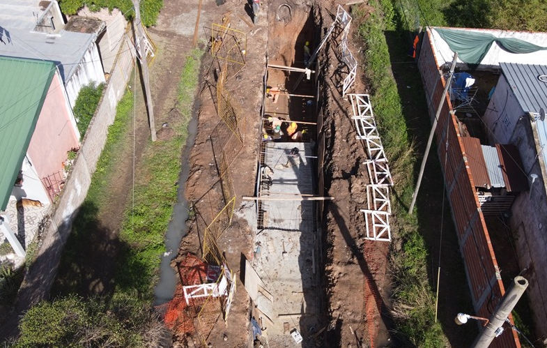 MERLO: AVANZA LA OBRA HIDRÁULICA DEL ARROYO TORRES Y ARROYO GRANADEROS