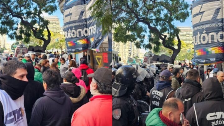 LA CTA SE HIZO OÍR FRENTE LA CASA DE MISIONES