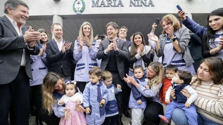 KICILLOF INAUGURÓ UN NUEVO EDIFICIO PARA EL JARDÍN MATERNAL Nº1 DE LUJÁN