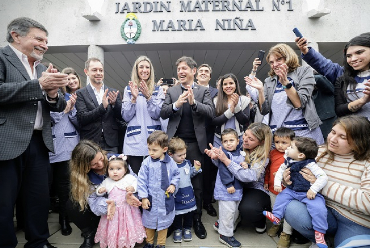 KICILLOF INAUGURÓ UN NUEVO EDIFICIO PARA EL JARDÍN MATERNAL Nº1 DE LUJÁN