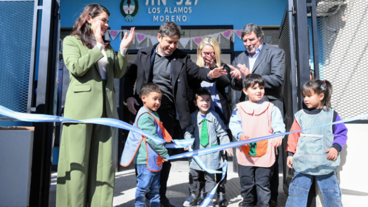 KICILLOF INAUGURÓ EL NUEVO EDIFICIO DEL JARDÍN DE INFANTES N° 927 EN MORENO: “ESTE ES EL RUMBO PARA MEJORAR LA EDUCACIÓN PÚBLICA”