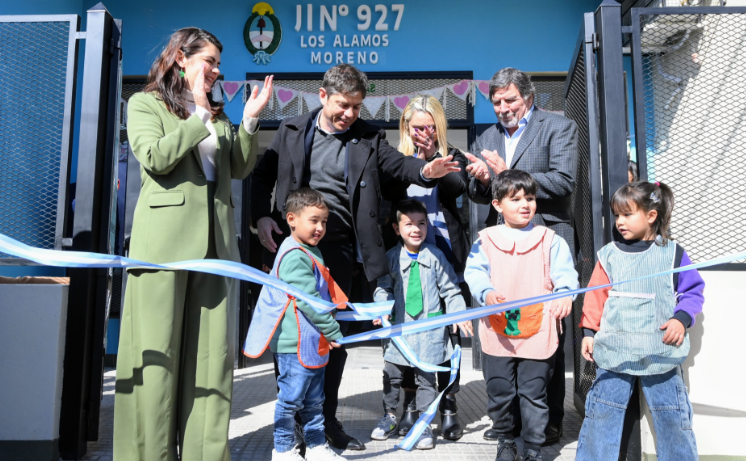 KICILLOF INAUGURÓ EL NUEVO EDIFICIO DEL JARDÍN DE INFANTES N° 927 EN MORENO: “ESTE ES EL RUMBO PARA MEJORAR LA EDUCACIÓN PÚBLICA”