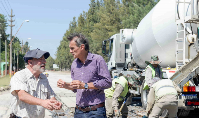 KATOPODIS RECORRIÓ OBRAS VIALES E HIDRÁULICAS EN MARCOS PAZ