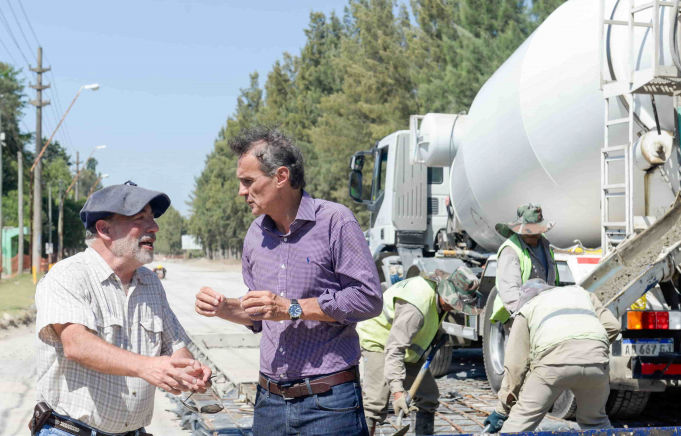 KATOPODIS RECORRIÓ OBRAS VIALES E HIDRÁULICAS EN MARCOS PAZ