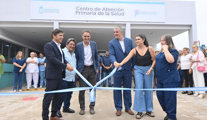 KICILLOF INAUGURÓ UN CENTRO DE ATENCIÓN PRIMARIA DE LA SALUD EN NAVARRO
