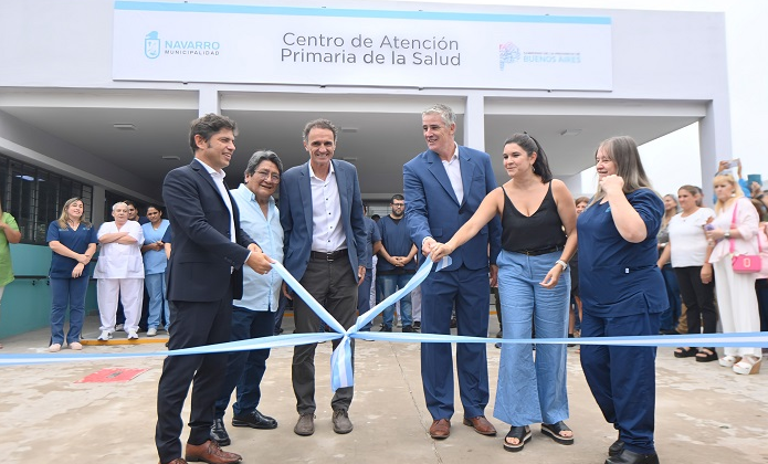 KICILLOF INAUGURÓ UN CENTRO DE ATENCIÓN PRIMARIA DE LA SALUD EN NAVARRO