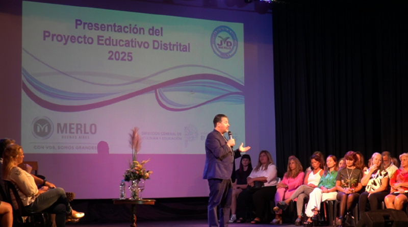 MERLO: PRESENTARON EL PROYECTO EDUCATIVO DISTRITAL 2025