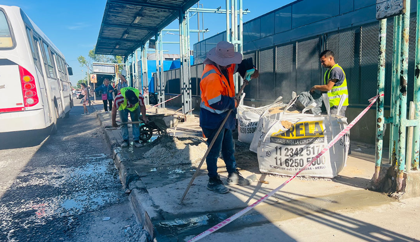 MERLO RENUEVA LAS PARADAS DE COLECTIVOS DE SAN ANTONIO DE PADUA SUR
