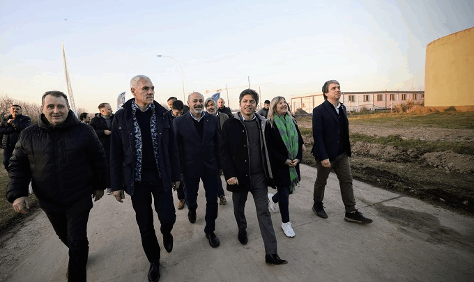 KICILLOF RECORRIÓ LA OBRA DE LA NUEVA PLANTA POTABILIZADORA PARA LA REGIÓN CAPITAL