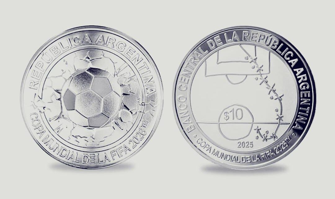 EL BANCO CENTRAL LANZA UNA MONEDA CONMEMORATIVA DEL MUNDIAL 2026 HOMENAJEANDO EL GOL DE MARADONA A INGLATERRA