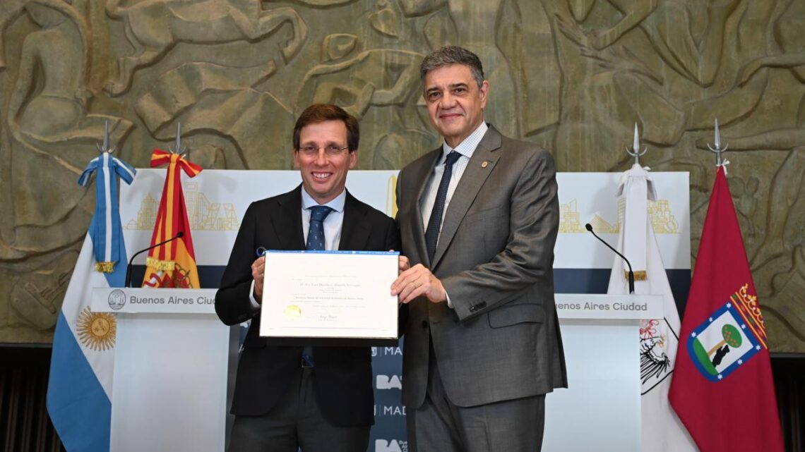 JORGE MACRI RECIBIÓ AL ALCALDE DE MADRID Y LANZA UNA AGENDA CONJUNTA