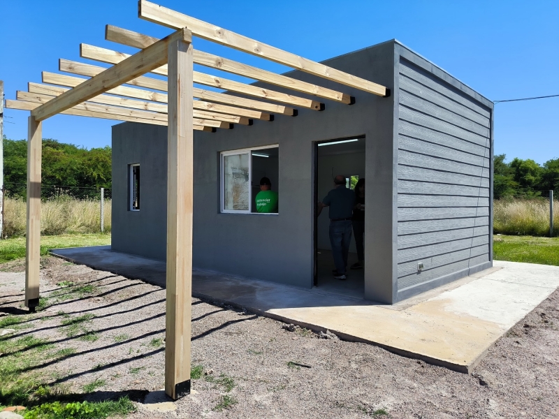 MARCOS PAZ INAUGURA PROTOTIPO DE CASA MODULAR EN EL PREDIO PRODUCTIVO MUNICIPAL