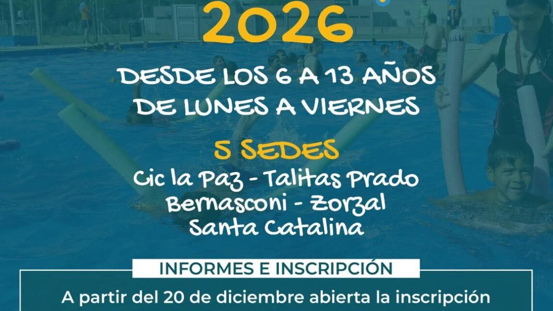 MARCOS PAZ LANZA LAS COLONIAS DE VERANO 2026 PARA NIÑOS Y NIÑAS DE 6 A 13 AÑOS