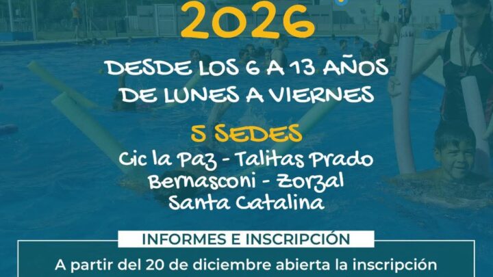 MARCOS PAZ LANZA LAS COLONIAS DE VERANO 2026 PARA NIÑOS Y NIÑAS DE 6 A 13 AÑOS