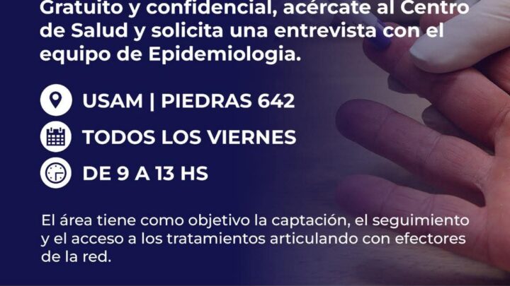EL MUNICIPIO OFRECE TEST RÁPIDO DE VIH GRATUITO Y CONFIDENCIAL EN MARCOS PAZ