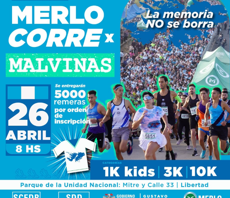 MERLO CORRE POR MALVINAS: LLEGA LA QUINTA EDICIÓN DE LA CARRERA EN HOMENAJE A LOS VETERANOS