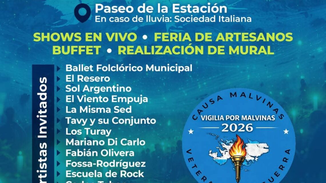 VIGILIA POR MALVINAS 2026: MARCOS PAZ SE PREPARA PARA UNA NOCHE DE MEMORIA, ARTE Y HOMENAJE