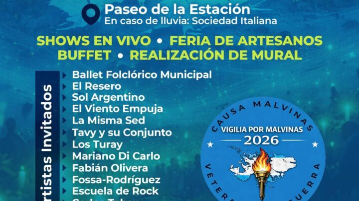 VIGILIA POR MALVINAS 2026: MARCOS PAZ SE PREPARA PARA UNA NOCHE DE MEMORIA, ARTE Y HOMENAJE