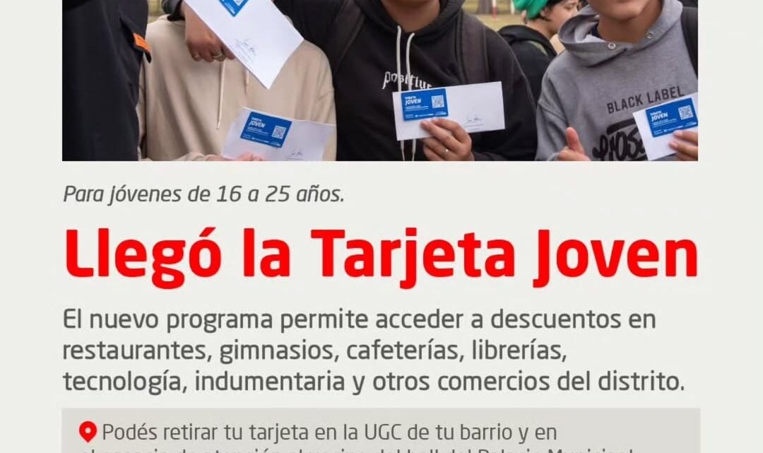 MORÓN LANZÓ LA TARJETA JOVEN: DESCUENTOS DE HASTA 30% PARA IMPULSAR EL CONSUMO Y ALIVIAR EL BOLSILLO DE LOS MÁS JÓVENES