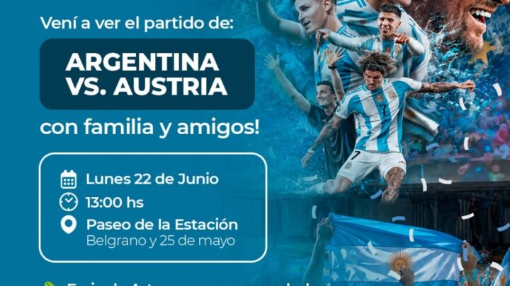 MARCOS PAZ SE PREPARA PARA ALENTAR A LA SELECCIÓN: HABRÁ PANTALLA GIGANTE, FERIA Y SORTEOS PARA VER ARGENTINA VS. AUSTRIA