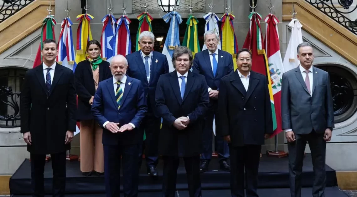 MILEI LLEGA A LA CUMBRE DEL MERCOSUR EN MEDIO DE LAS TENSIONES CON BRASIL Y VENEZUELA