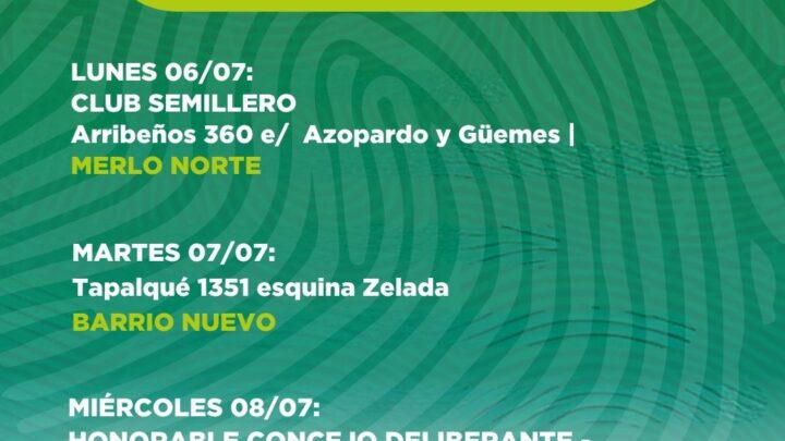 OPERATIVOS DE DOCUMENTACIÓN GRATUITOS EN MERLO: DÓNDE Y CUÁNDO REALIZAR TRÁMITES DE DNI Y OTRAS GESTIONES