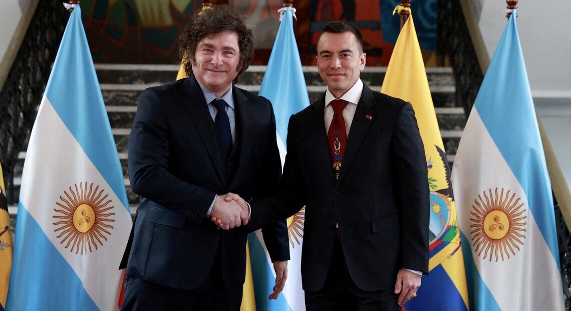 MILEI SE REUNIÓ CON DANIEL NOBOA EN ECUADOR Y FIRMÓ ACUERDOS PARA FORTALECER LA RELACIÓN BILATERAL
