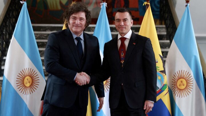 MILEI SE REUNIÓ CON DANIEL NOBOA EN ECUADOR Y FIRMÓ ACUERDOS PARA FORTALECER LA RELACIÓN BILATERAL