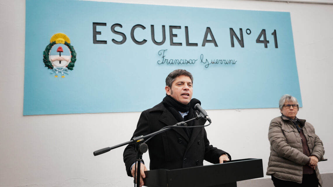 Kicillof inauguró la obra de ampliación y puesta en valor de la Escuela Primaria N°41