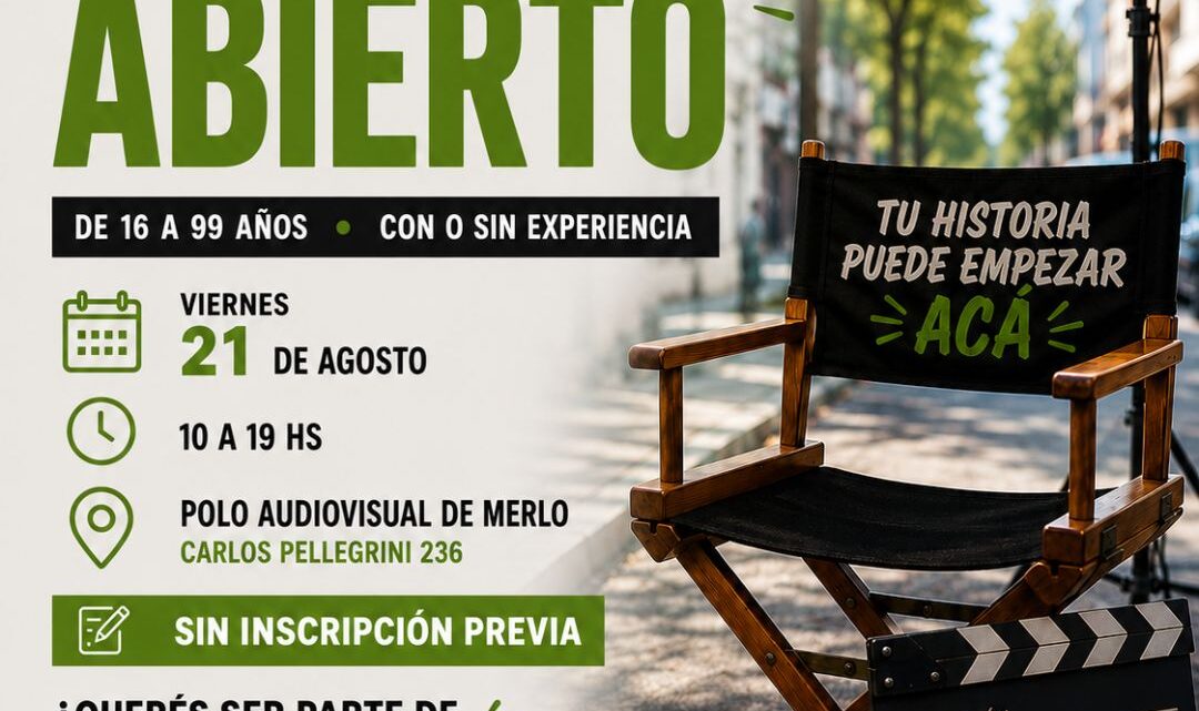 CASTING ABIERTO EN MERLO PARA UNA NUEVA SERIE VERTICAL: BUSCAN ACTORES Y ACTRICES DE TODAS LAS EDADES