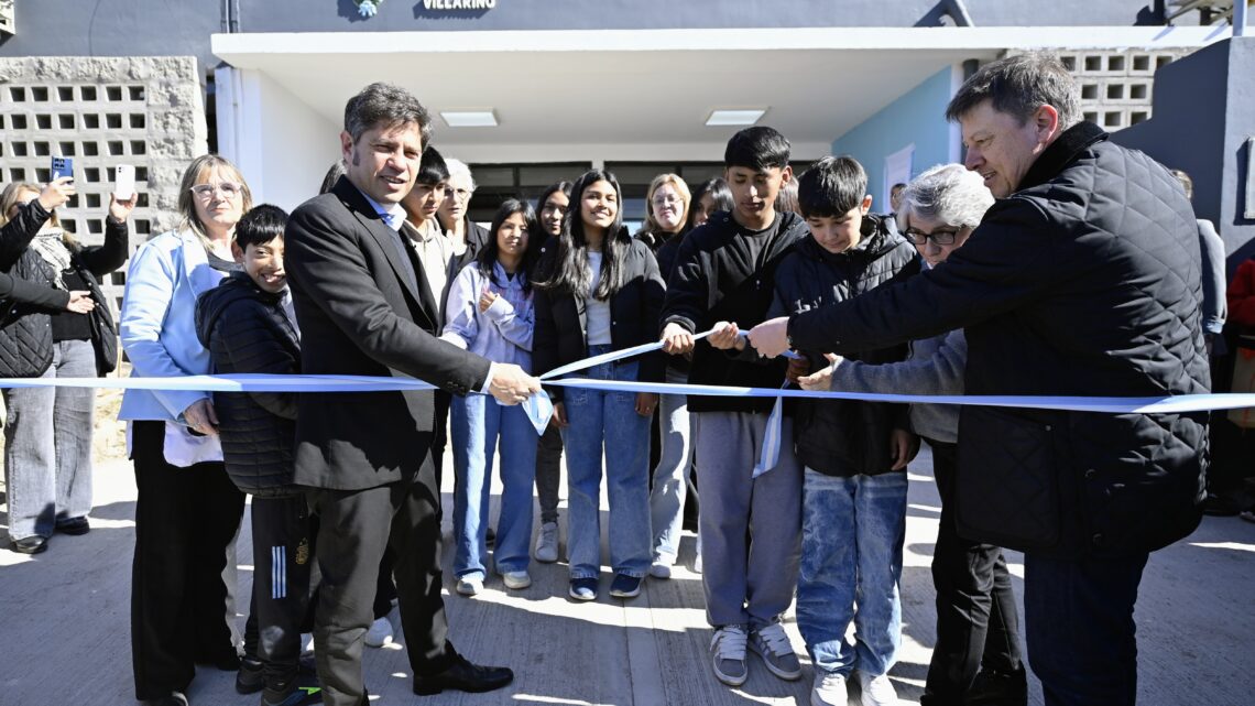 Kicillof inauguró el nuevo edificio de la Escuela Secundaria N°8 en Hilario Ascasubi