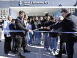Kicillof inauguró el nuevo edificio de la Escuela Secundaria N°8 en Hilario Ascasubi