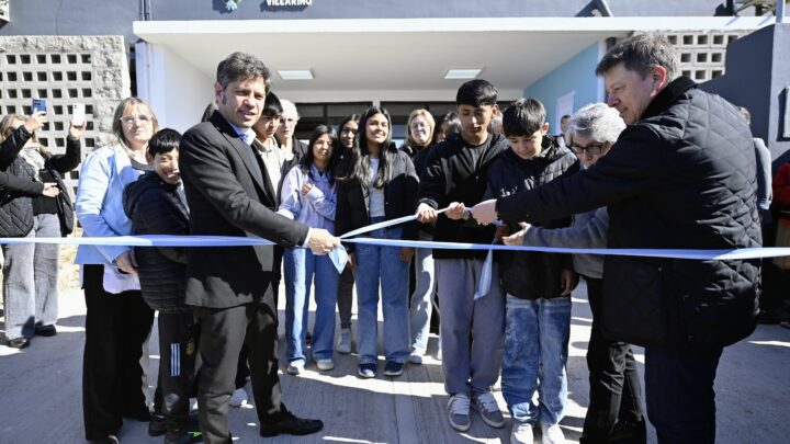Kicillof inauguró el nuevo edificio de la Escuela Secundaria N°8 en Hilario Ascasubi